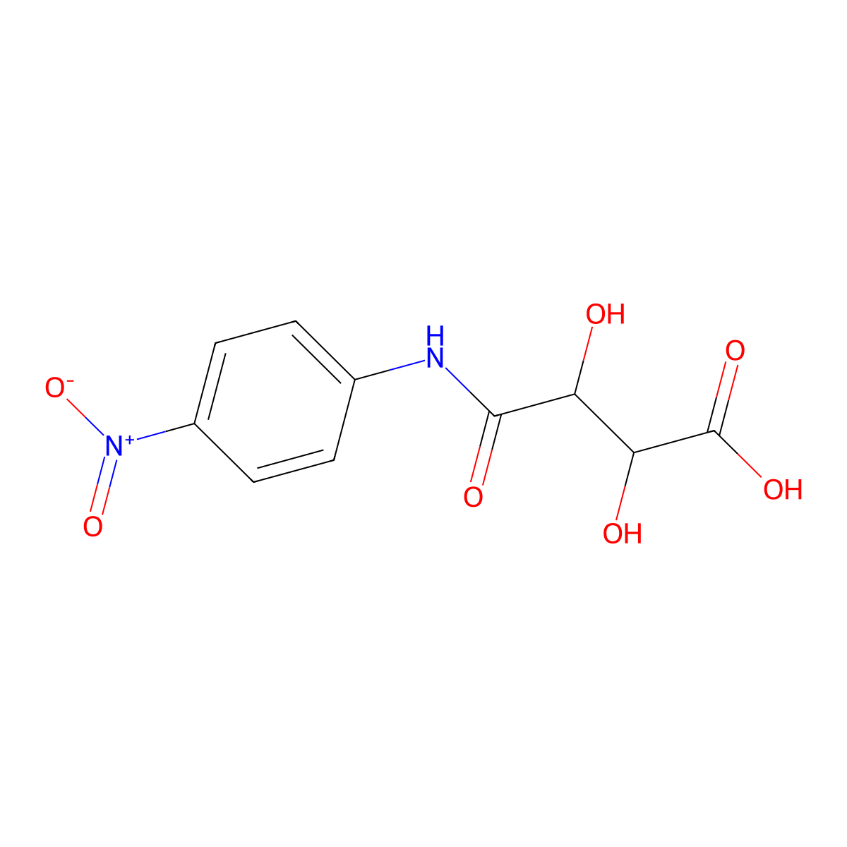 (2S,3S)-2,3-Dihydroxy-4-[(4-nitrophenyl)amino]-4-oxobutanoic acid molecular structure, CAS 206761-80-0