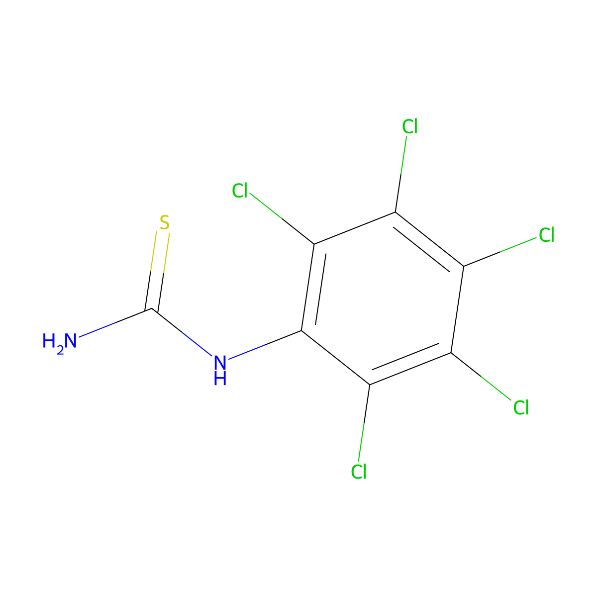 (2,3,4,5,6-Pentachlorophenyl)thiourea molecular structure, CAS 206761-82-2