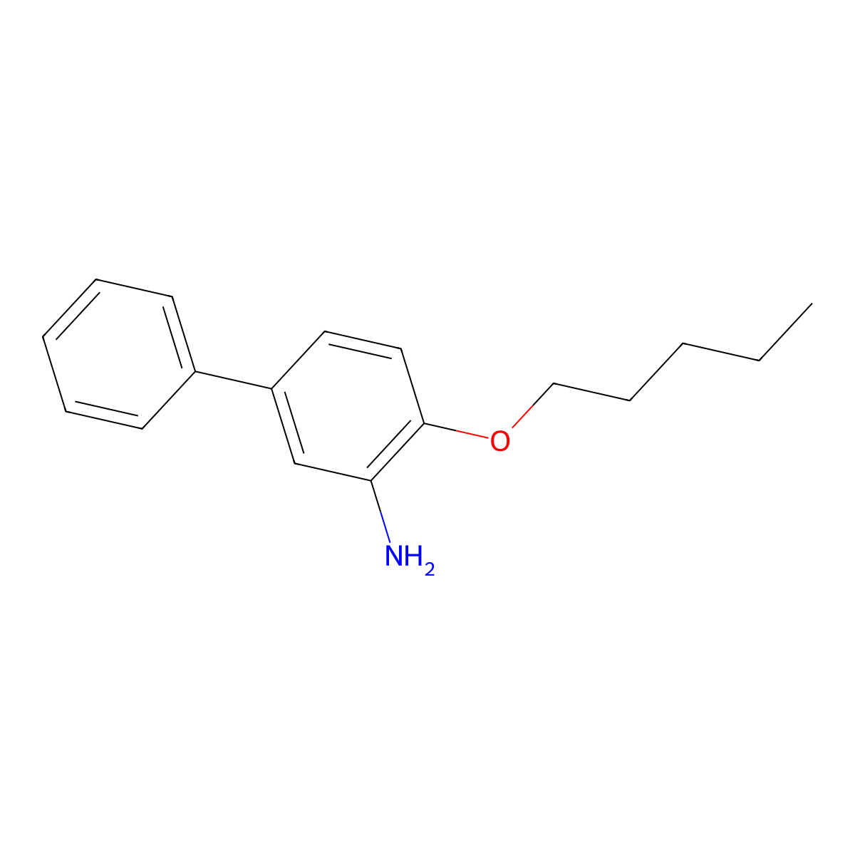 2-Pentyloxy-5-phenylaniline molecular structure, CAS 206761-83-3