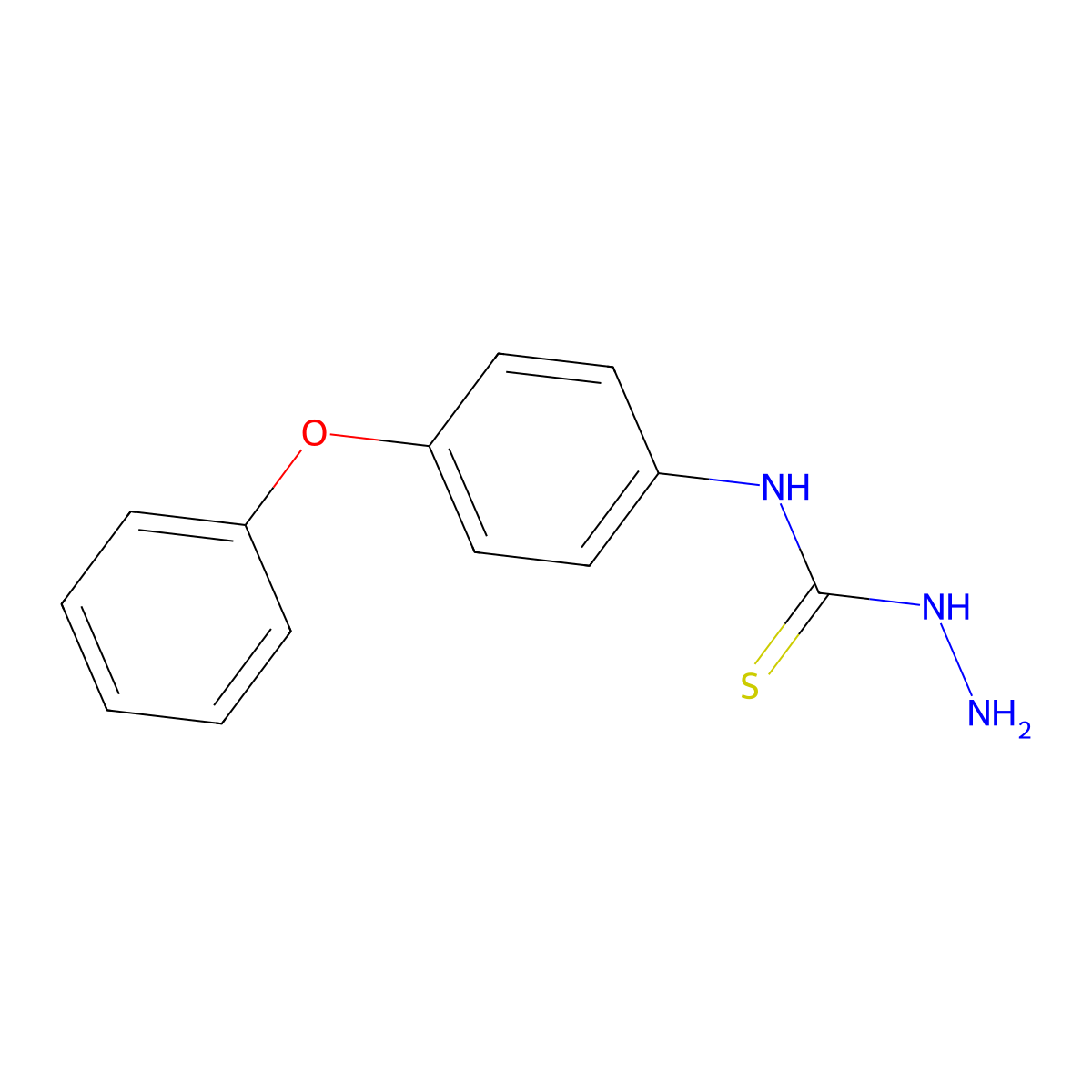 N-(4-Phenoxyphenyl)hydrazinecarbothioamide molecular structure, CAS 206761-85-5