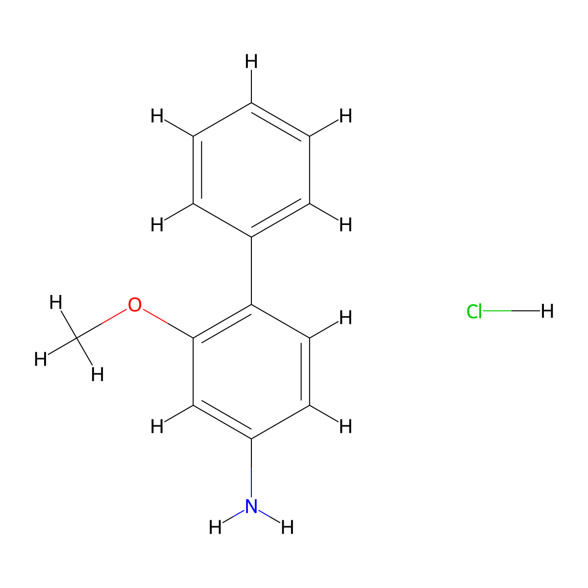 4-Phenyl-m-anisidine hcl molecular structure, CAS 206761-86-6
