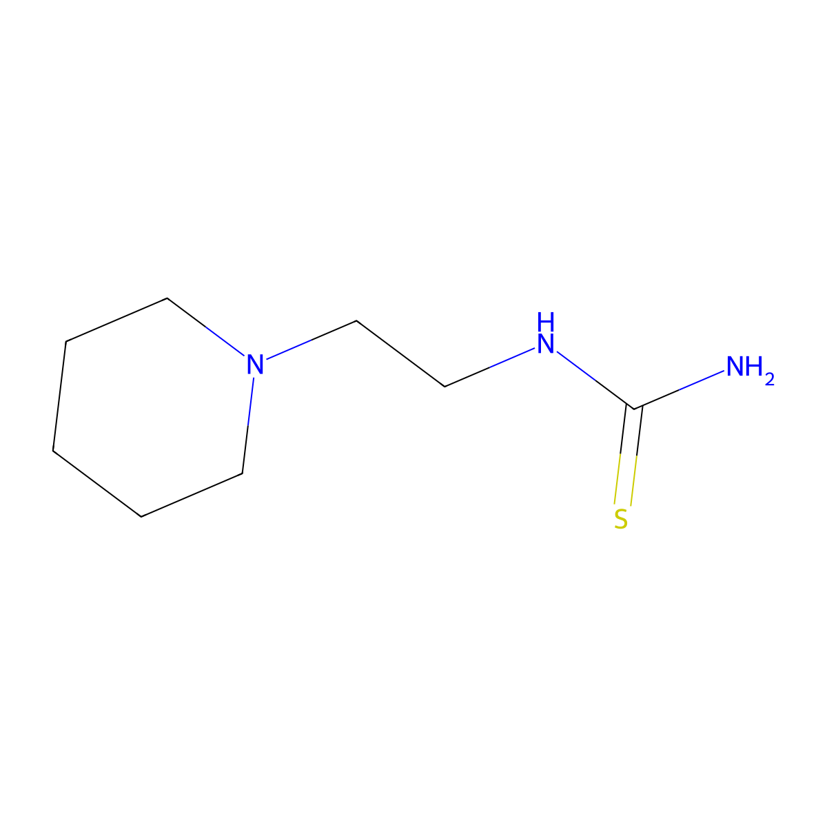 N-(2-(1-Piperidinyl)ethyl)thiourea molecular structure, CAS 206761-87-7