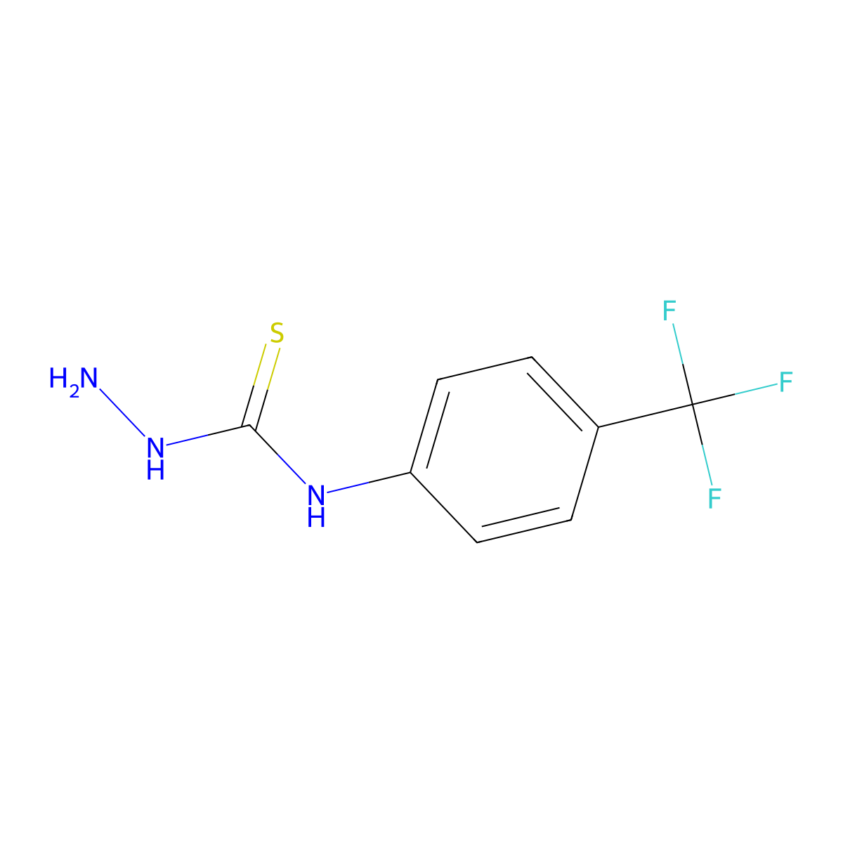 4-[4-(Trifluoromethyl)phenyl]-3-thiosemicarbazide molecular structure, CAS 206761-90-2