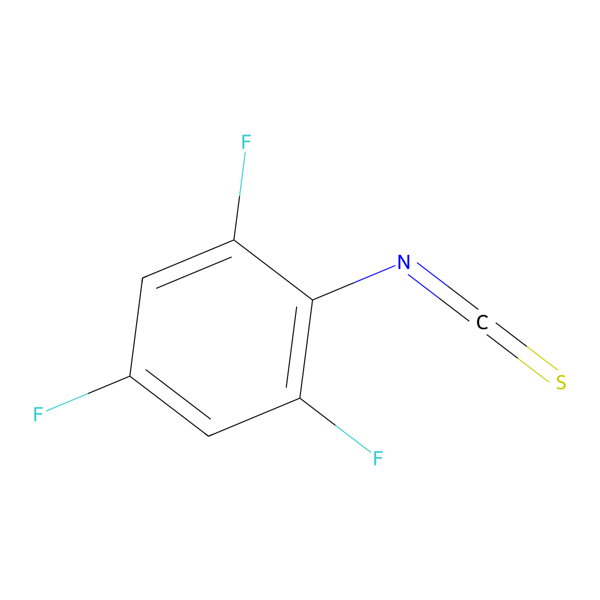 1,3,5-Trifluoro-2-isothiocyanatobenzene molecular structure, CAS 206761-91-3