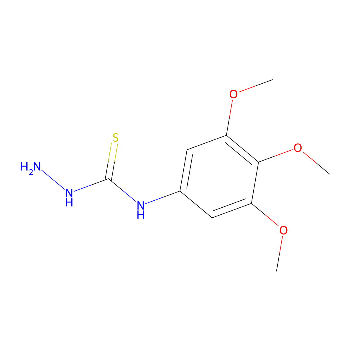 N-(3,4,5-Trimethoxyphenyl)hydrazinecarbothioamide molecular structure, CAS 206762-46-1
