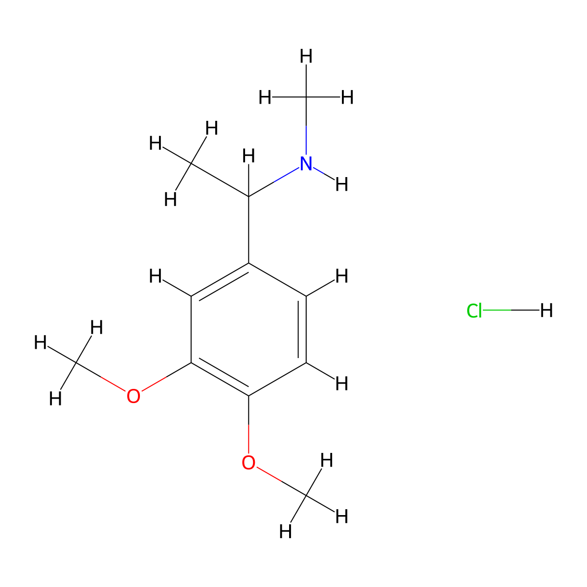 [1-(3,4-Dimethoxyphenyl)ethyl]methylamine hydrochloride molecular structure, CAS 206763-81-7