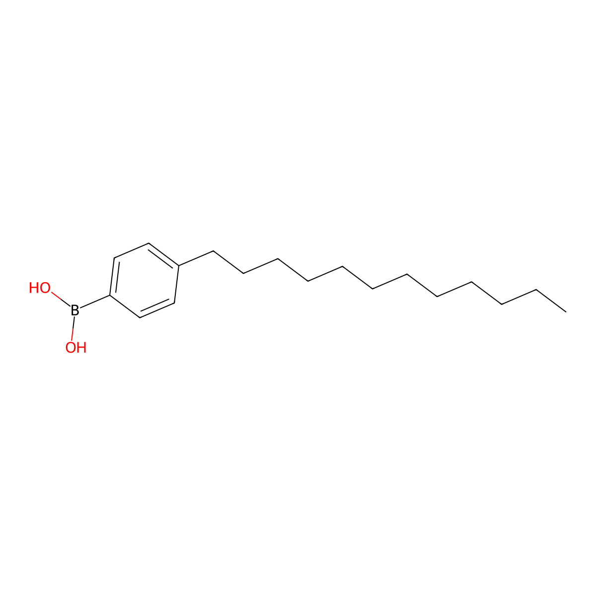 (4-Dodecylphenyl)boronic acid molecular structure, CAS 206763-93-1