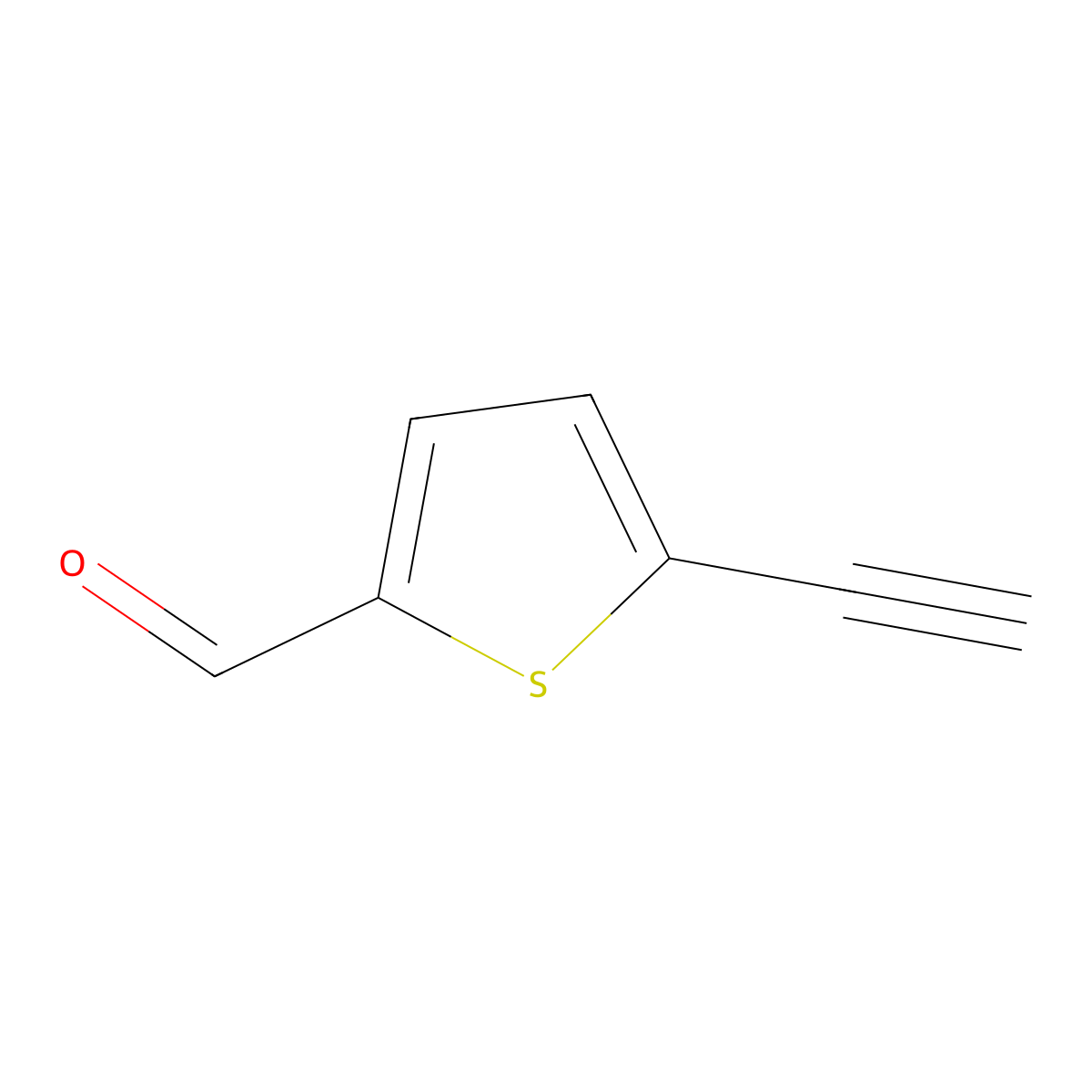 5-Ethynylthiophene-2-carbaldehyde molecular structure, CAS 206768-21-0