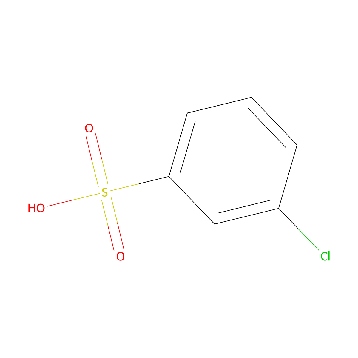 3-Chlorobenzene-1-sulfonic acid molecular structure, CAS 20677-52-5