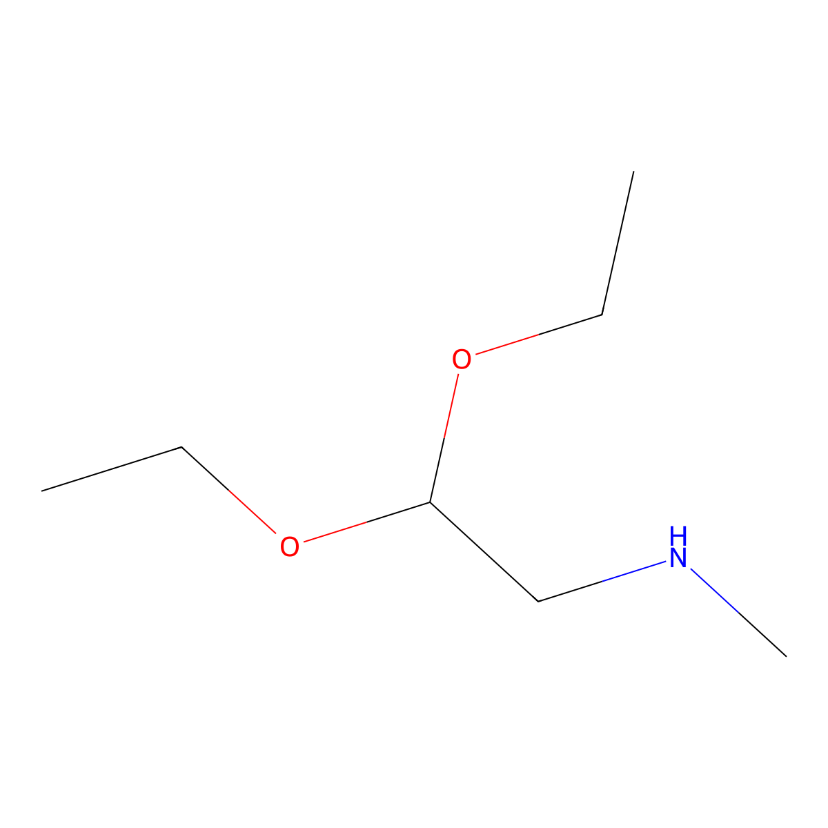 Ethanamine, 2,2-diethoxy-N-methyl- molecular structure, CAS 20677-73-0