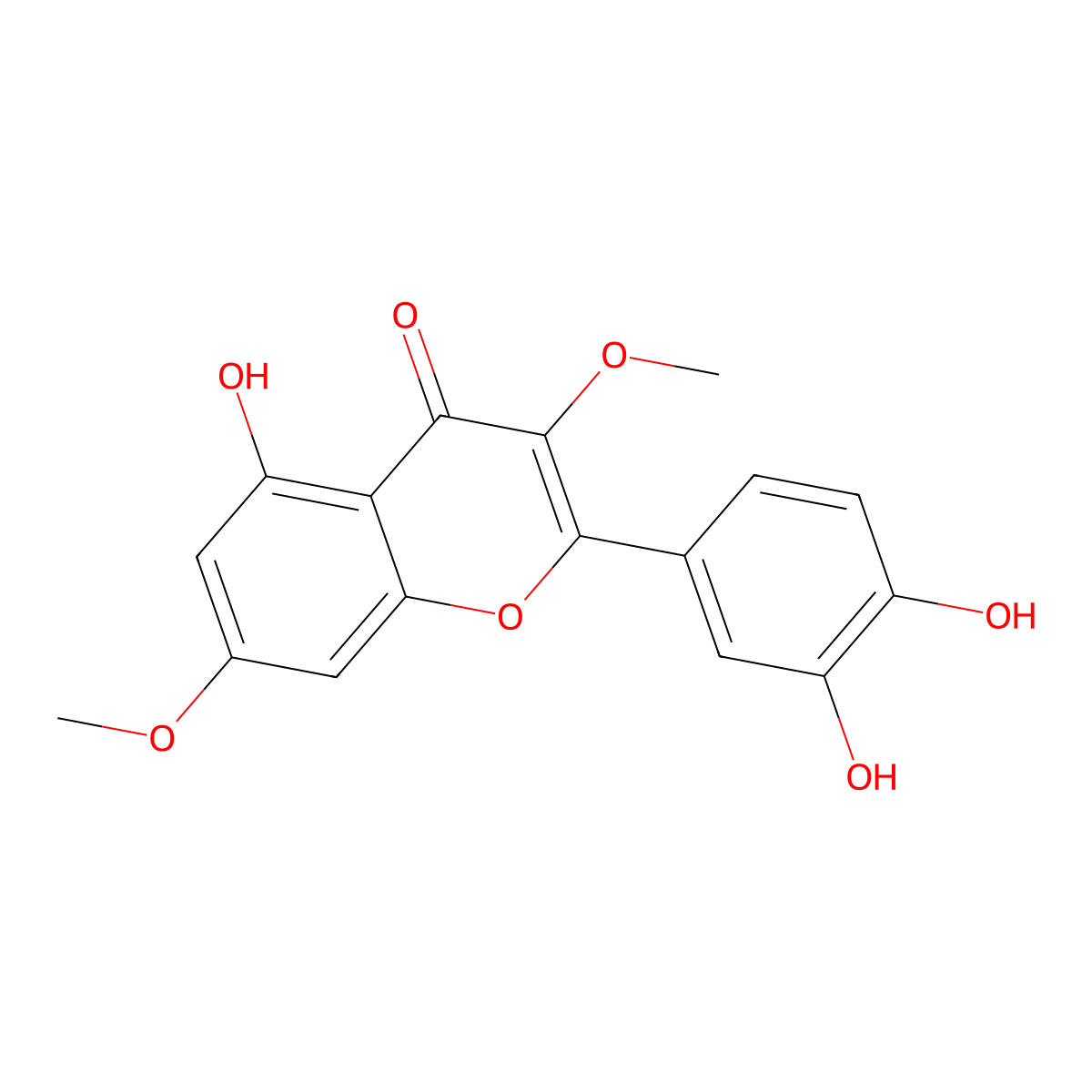 Quercetin 3,7-Dimethyl Ether molecular structure, CAS 2068-02-2