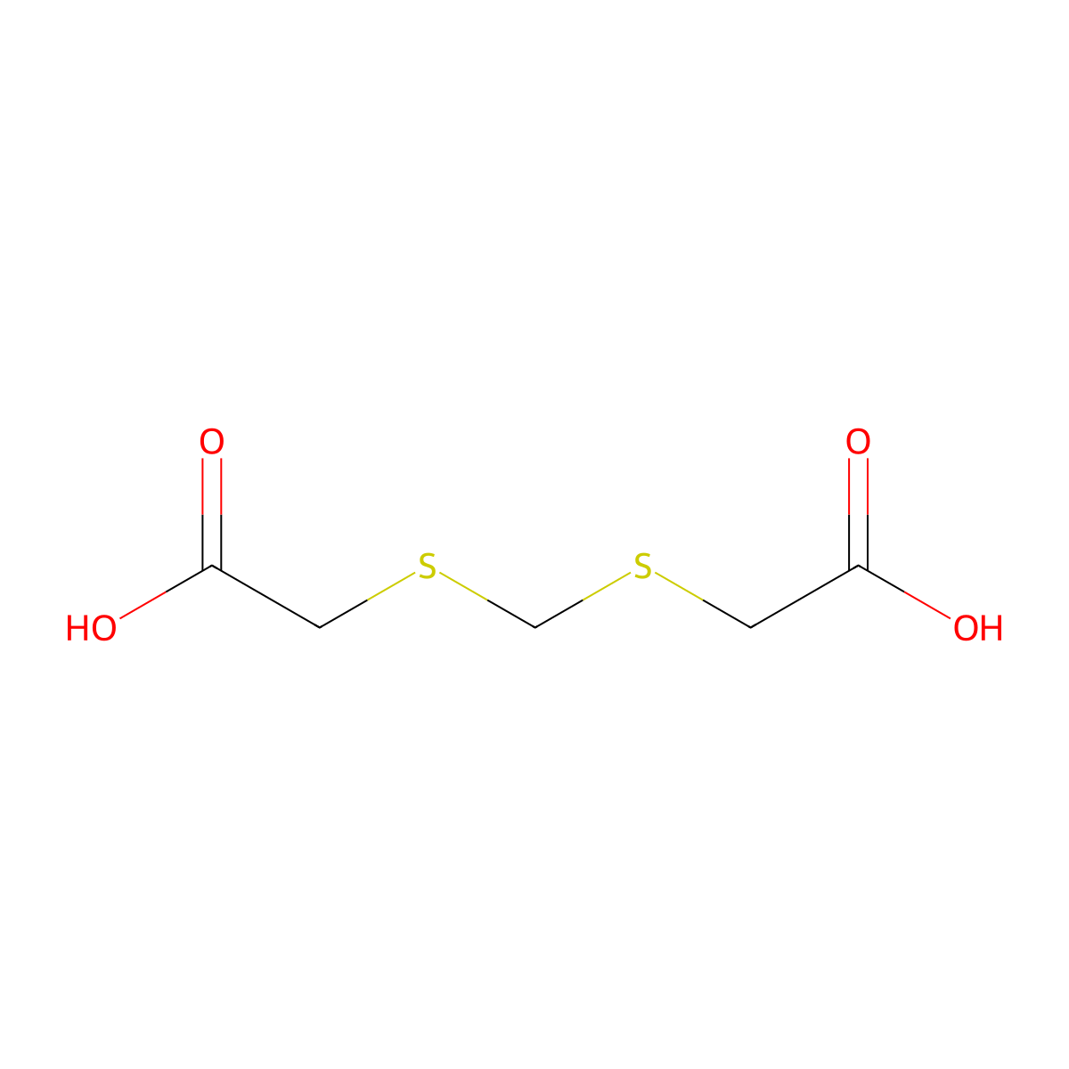 Acetic acid, 2,2'-(methylenebis(thio))bis- molecular structure, CAS 2068-24-8