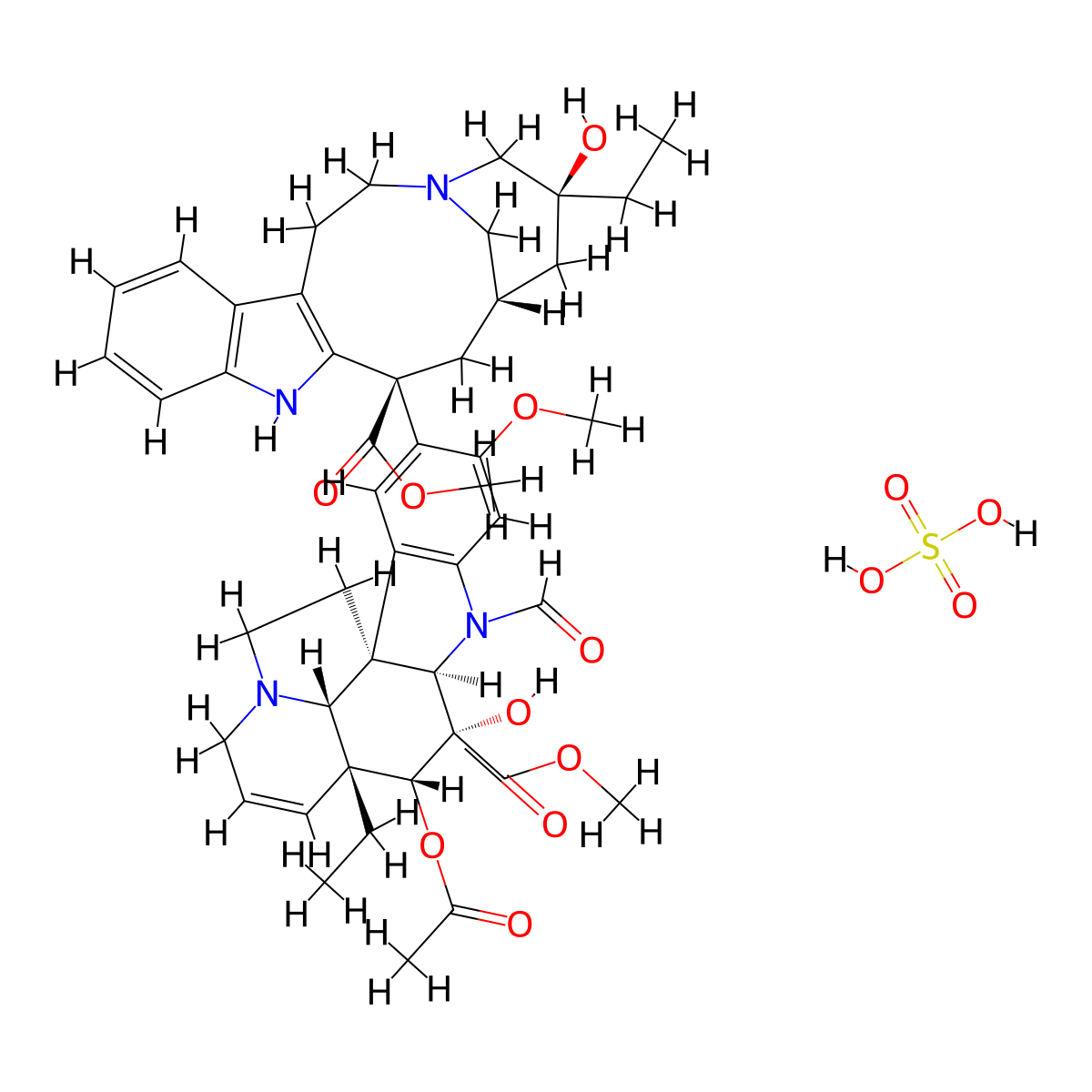 Vincristine Sulfate molecular structure, CAS 2068-78-2