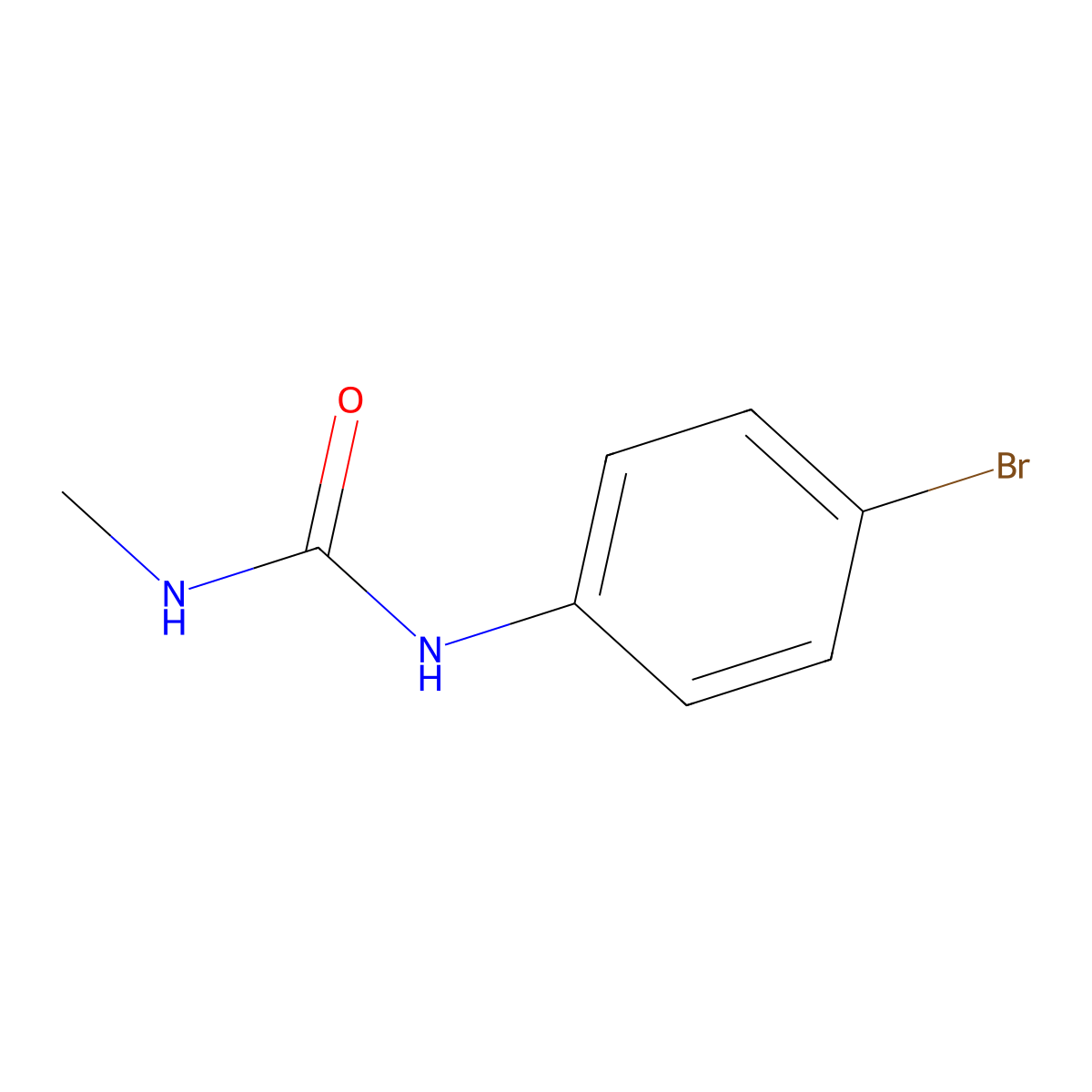 N-(4-Bromophenyl)-N'-methylurea molecular structure, CAS 20680-07-3