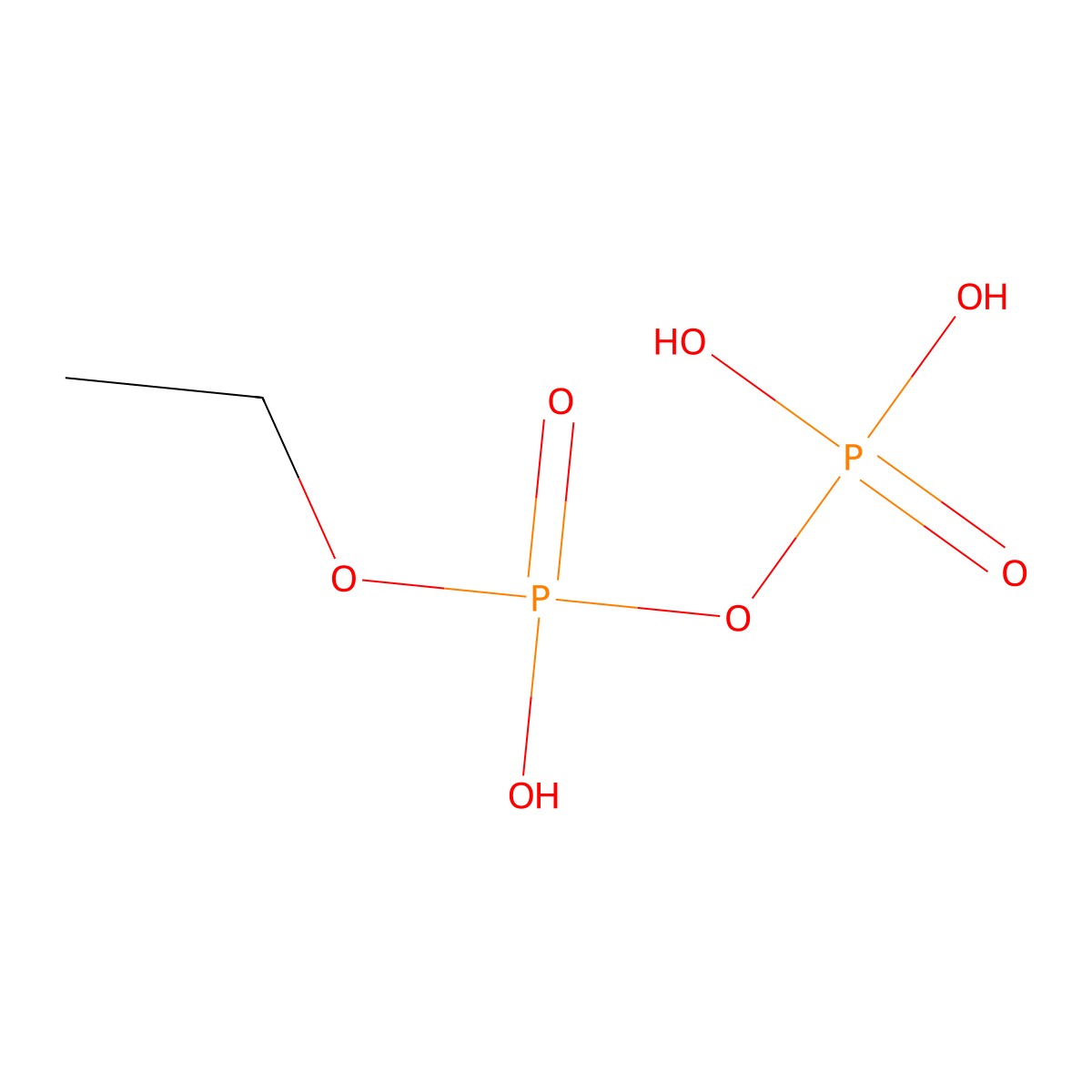 Ethyl dihydrogen diphosphate molecular structure, CAS 20680-57-3