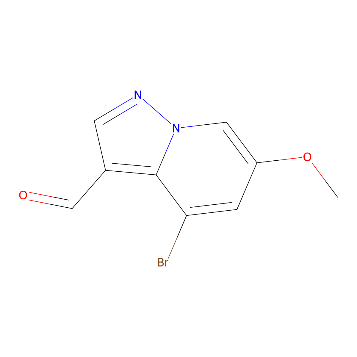 4-Bromo-6-methoxypyrazolo[1,5-a]pyridine-3-carbaldehyde molecular structure, CAS 2068065-03-0