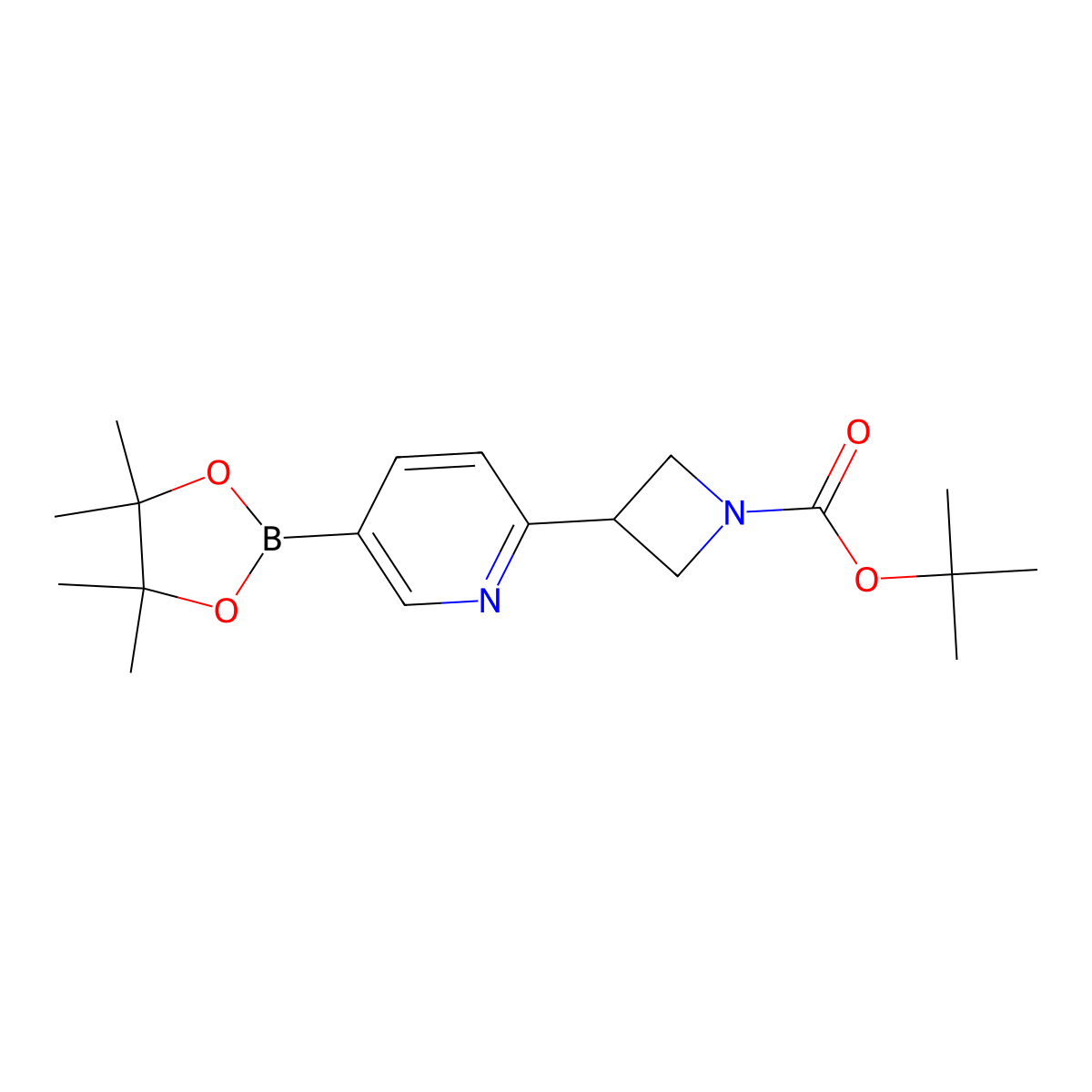 6-(1-Boc-azetidin-3-yl)pyridine-3-boronic Acid Pinacol Ester molecular structure, CAS 2068065-26-7
