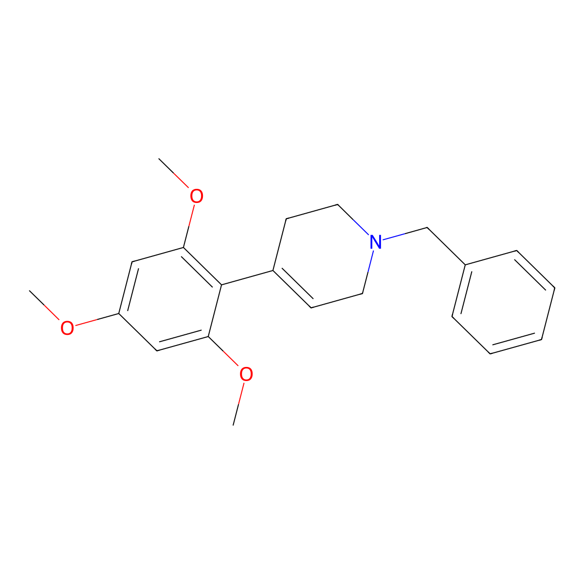 1,2,3,6-Tetrahydro-1-(phenylmethyl)-4-(2,4,6-trimethoxyphenyl)pyridine molecular structure, CAS 2068070-75-5