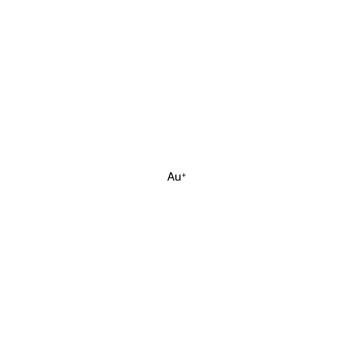 Gold cation (1+) molecular structure, CAS 20681-14-5