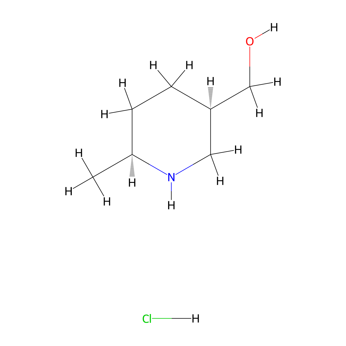 [(3R,6S)-6-methylpiperidin-3-yl]methanol hydrochloride molecular structure, CAS 2068138-08-7