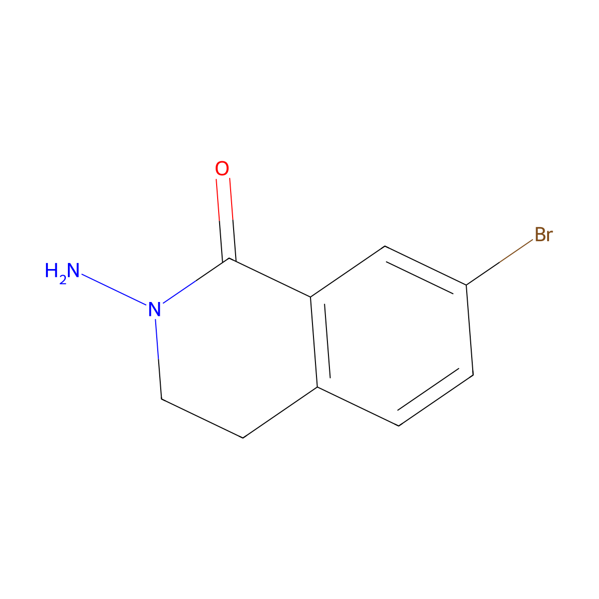 2-Amino-7-bromo-1,2,3,4-tetrahydroisoquinolin-1-one molecular structure, CAS 2068151-21-1