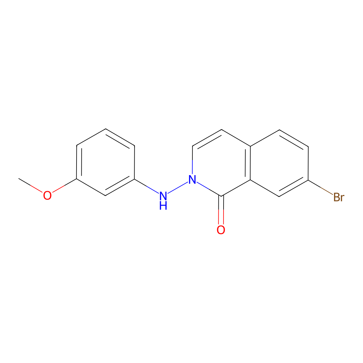 7-Bromo-2-((3-methoxyphenyl)amino)isoquinolin-1(2H)-one molecular structure, CAS 2068151-97-1