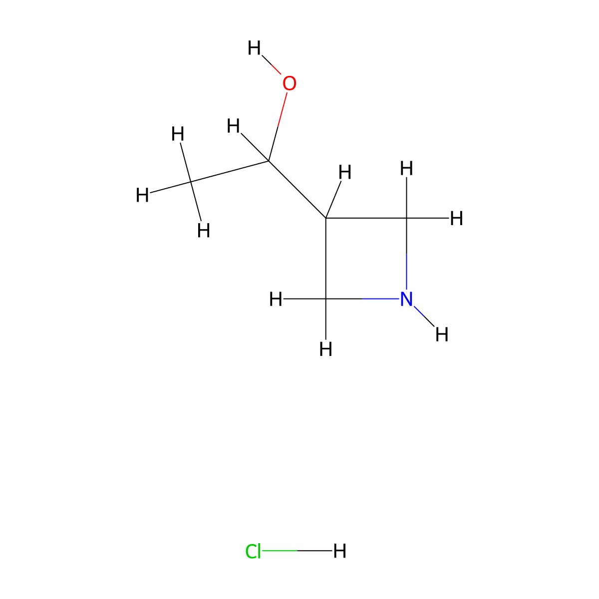 1-(Azetidin-3-yl)ethan-1-ol hydrochloride molecular structure, CAS 2068152-34-9
