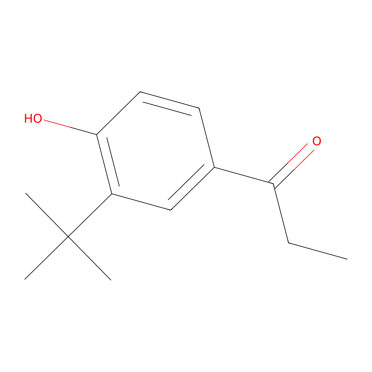 1-(3-Tert-butyl-4-hydroxyphenyl)propan-1-one molecular structure, CAS 20683-32-3