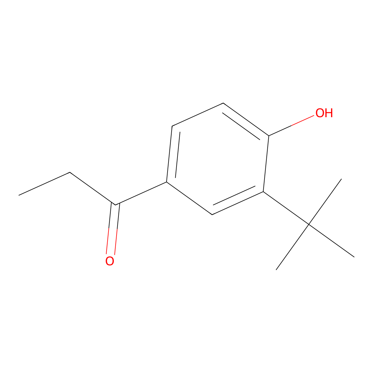 1-(3-Tert-butyl-4-hydroxyphenyl)propan-1-one molecular structure, CAS 20683-32-3