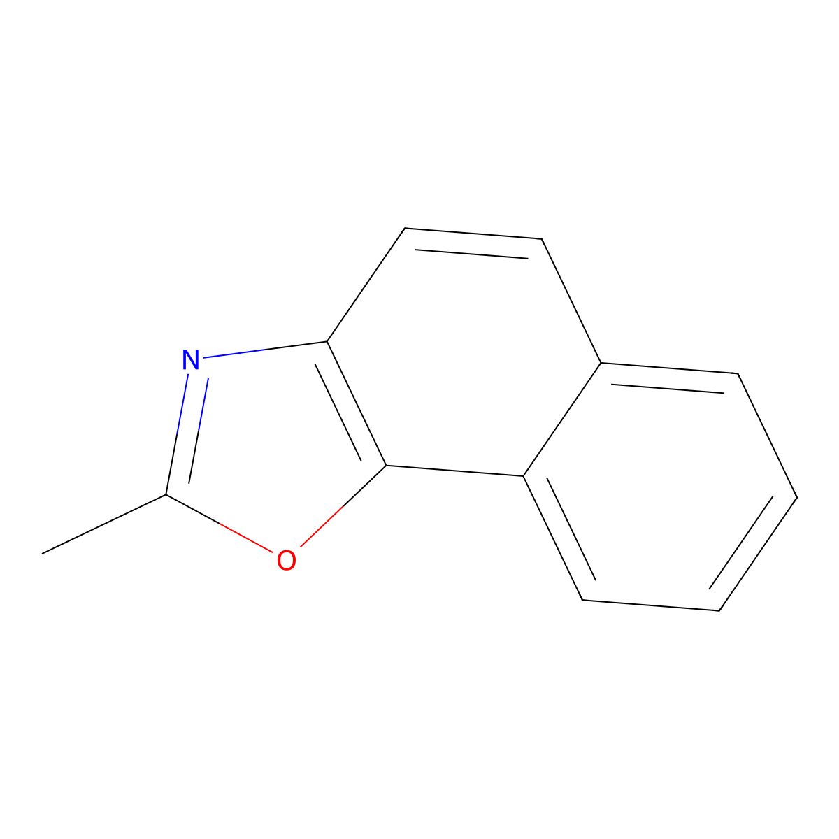 2-Methylnaphth(2,1-d)oxazole molecular structure, CAS 20686-65-1