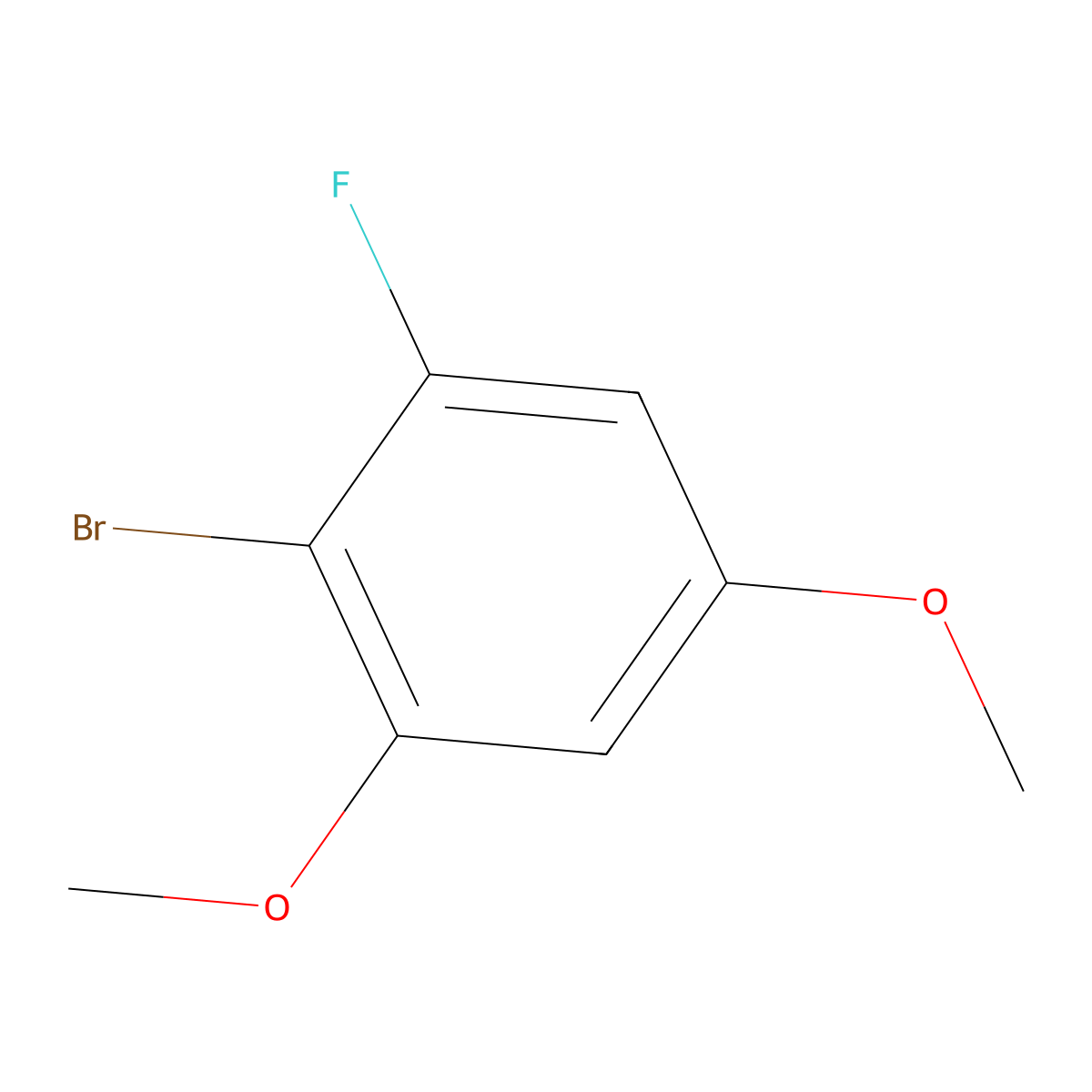 2-Bromo-1-fluoro-3,5-dimethoxybenzene molecular structure, CAS 206860-47-1