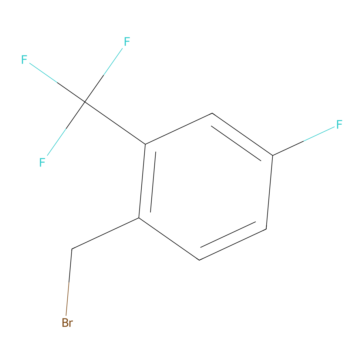 4-Fluoro-2-(trifluoromethyl)benzyl bromide molecular structure, CAS 206860-48-2