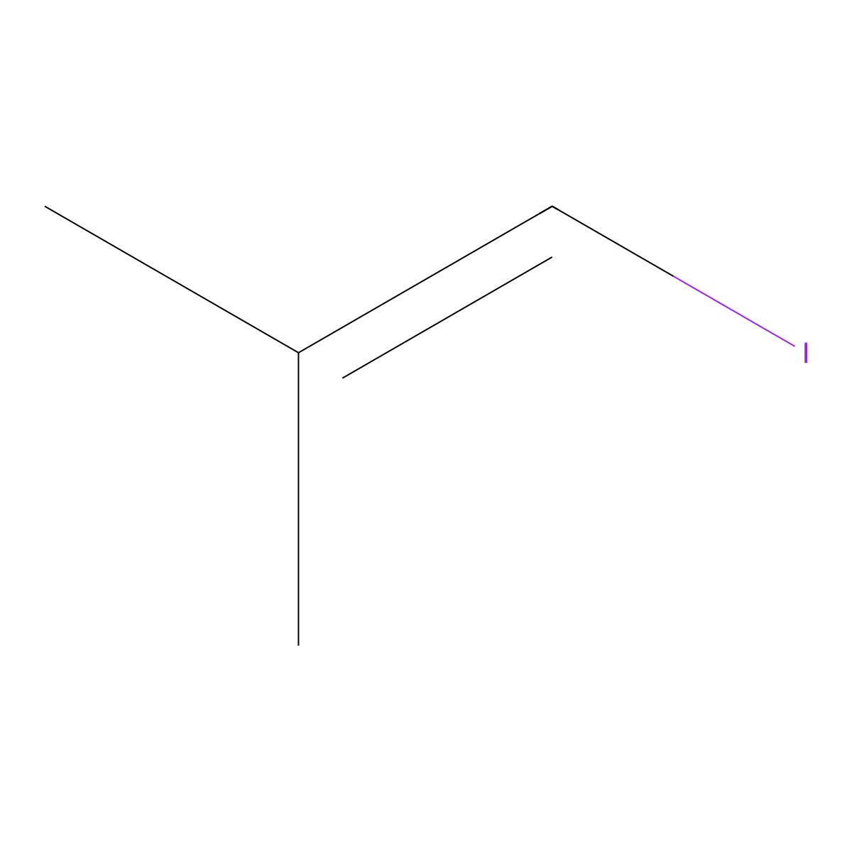 1-Propene, 1-iodo-2-methyl- molecular structure, CAS 20687-01-8