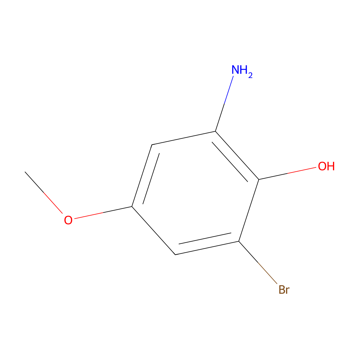 2-Amino-6-Bromo-4-Methoxyphenol molecular structure, CAS 206872-01-7