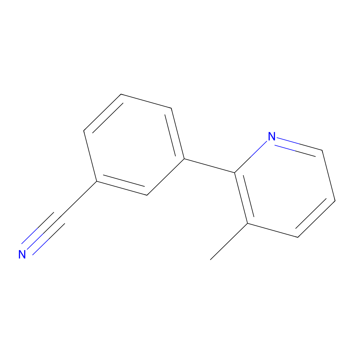 3-(3-Methylpyridin-2-yl)benzonitrile molecular structure, CAS 2068725-05-1