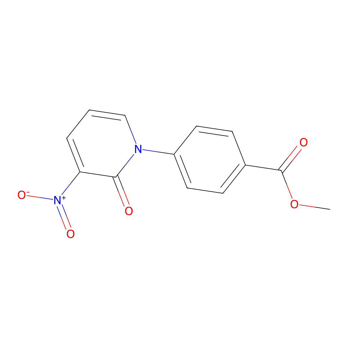 Methyl 4-(3-nitro-2-oxopyridin-1(2H)-YL)benzoate molecular structure, CAS 2068725-30-2