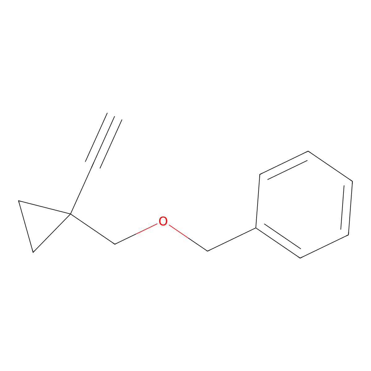 (((1-Ethynylcyclopropyl)methoxy)methyl)benzene molecular structure, CAS 2068725-75-5