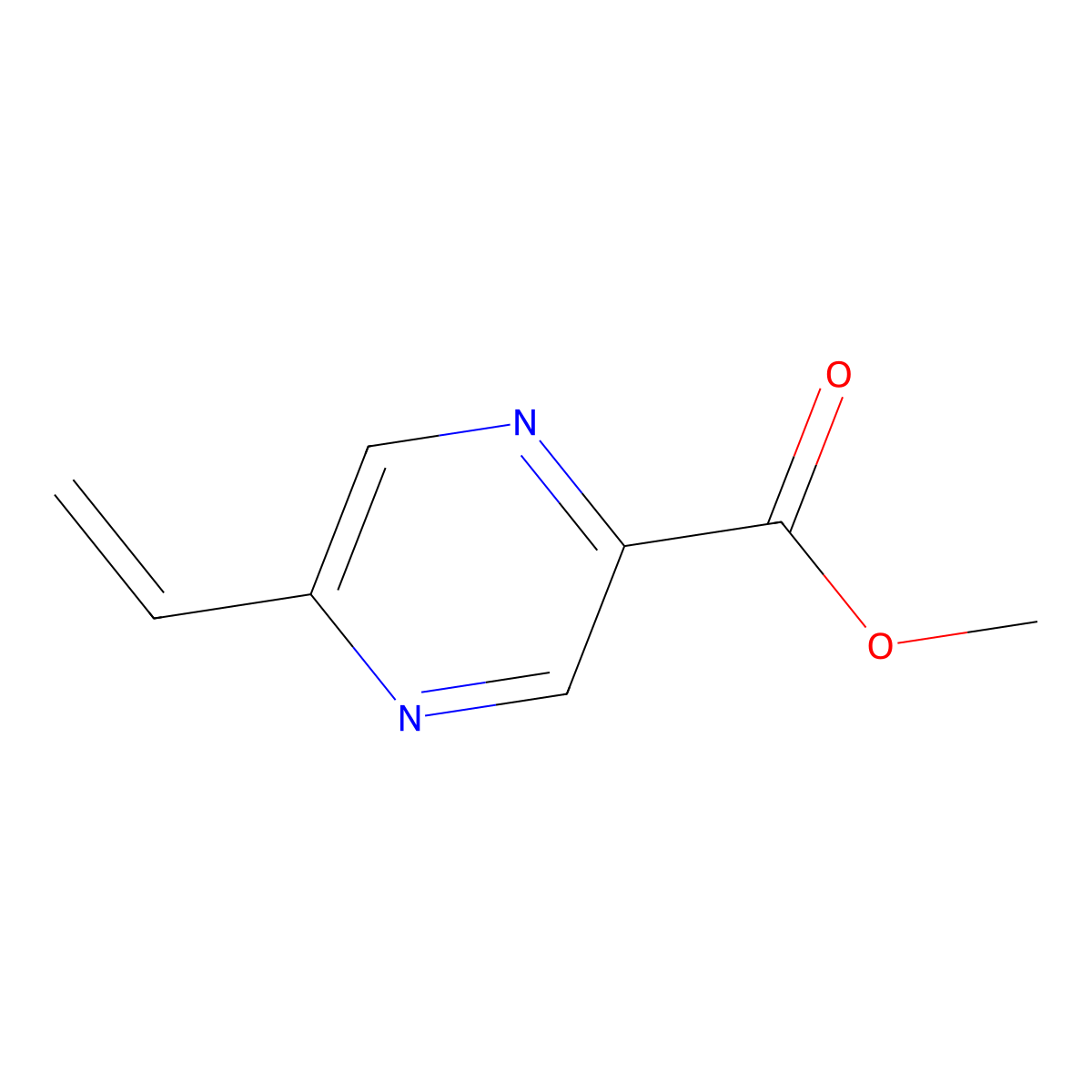 Methyl 5-vinylpyrazine-2-carboxylate molecular structure, CAS 2068726-61-2