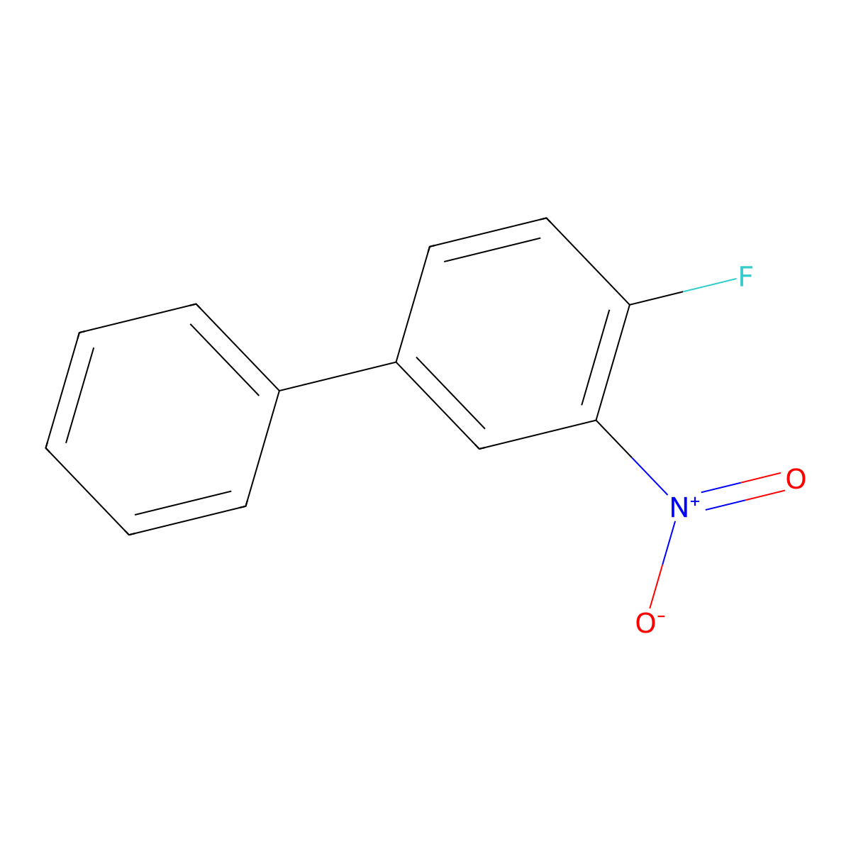 4-Fluoro-3-nitro-1,1'-biphenyl molecular structure, CAS 206879-57-4