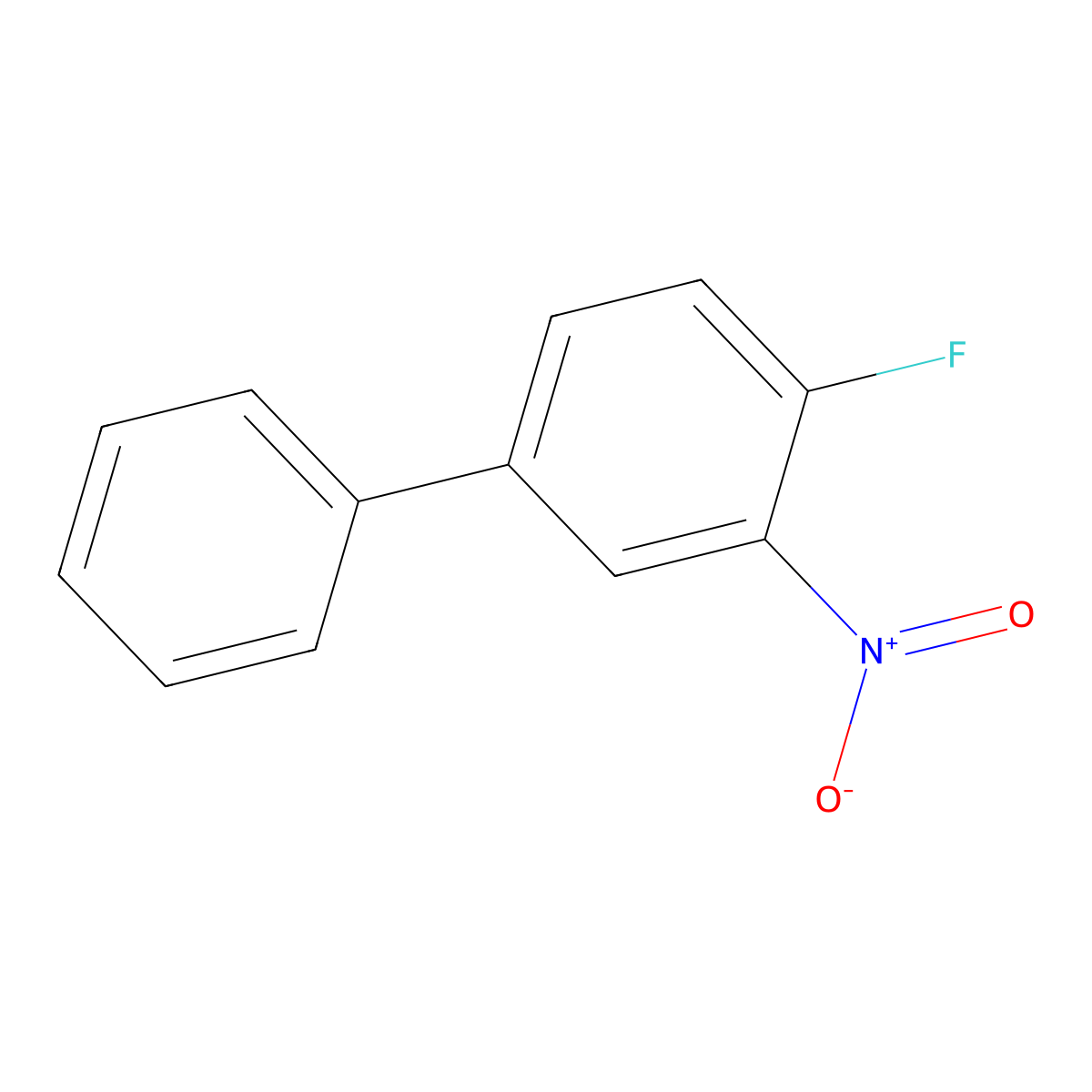 4-Fluoro-3-nitro-1,1'-biphenyl molecular structure, CAS 206879-57-4