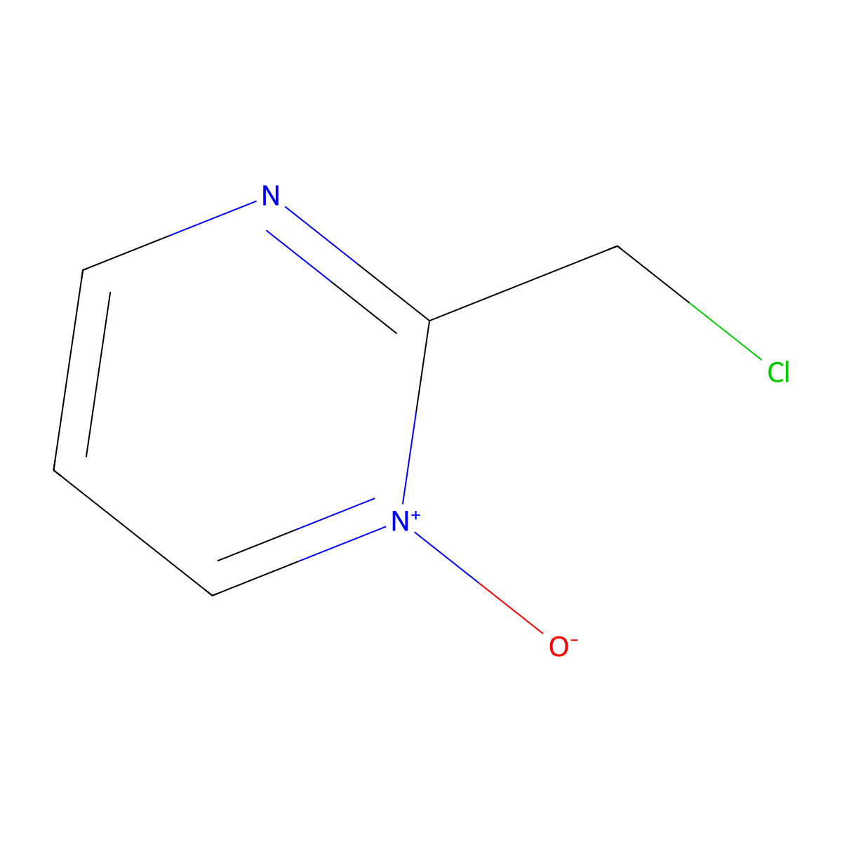2-(Chloromethyl)pyrimidin-1-ium-1-olate molecular structure, CAS 206882-35-1