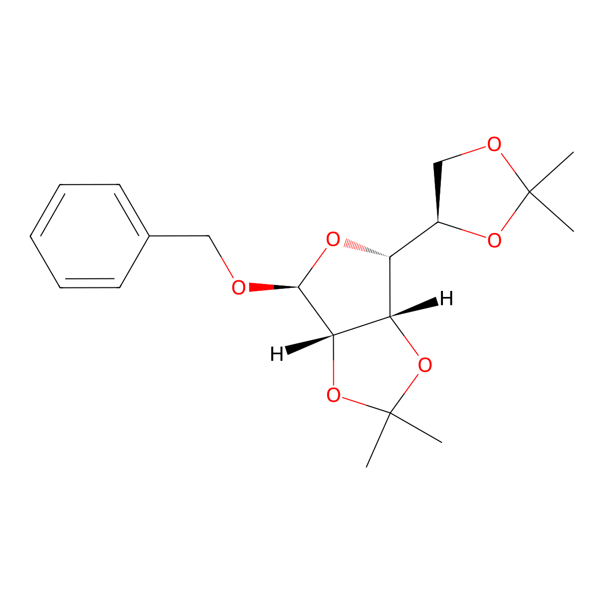 Benzyl 2,3:5,6-Di-O-isopropylidene-a-D-mannofuranoside molecular structure, CAS 20689-02-5