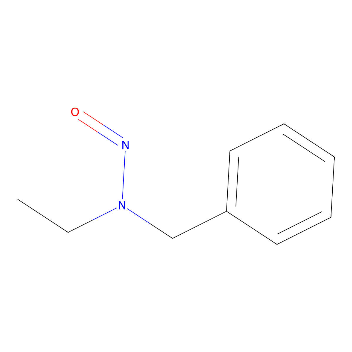 Benzylamine, N-ethyl-N-nitroso- molecular structure, CAS 20689-96-7