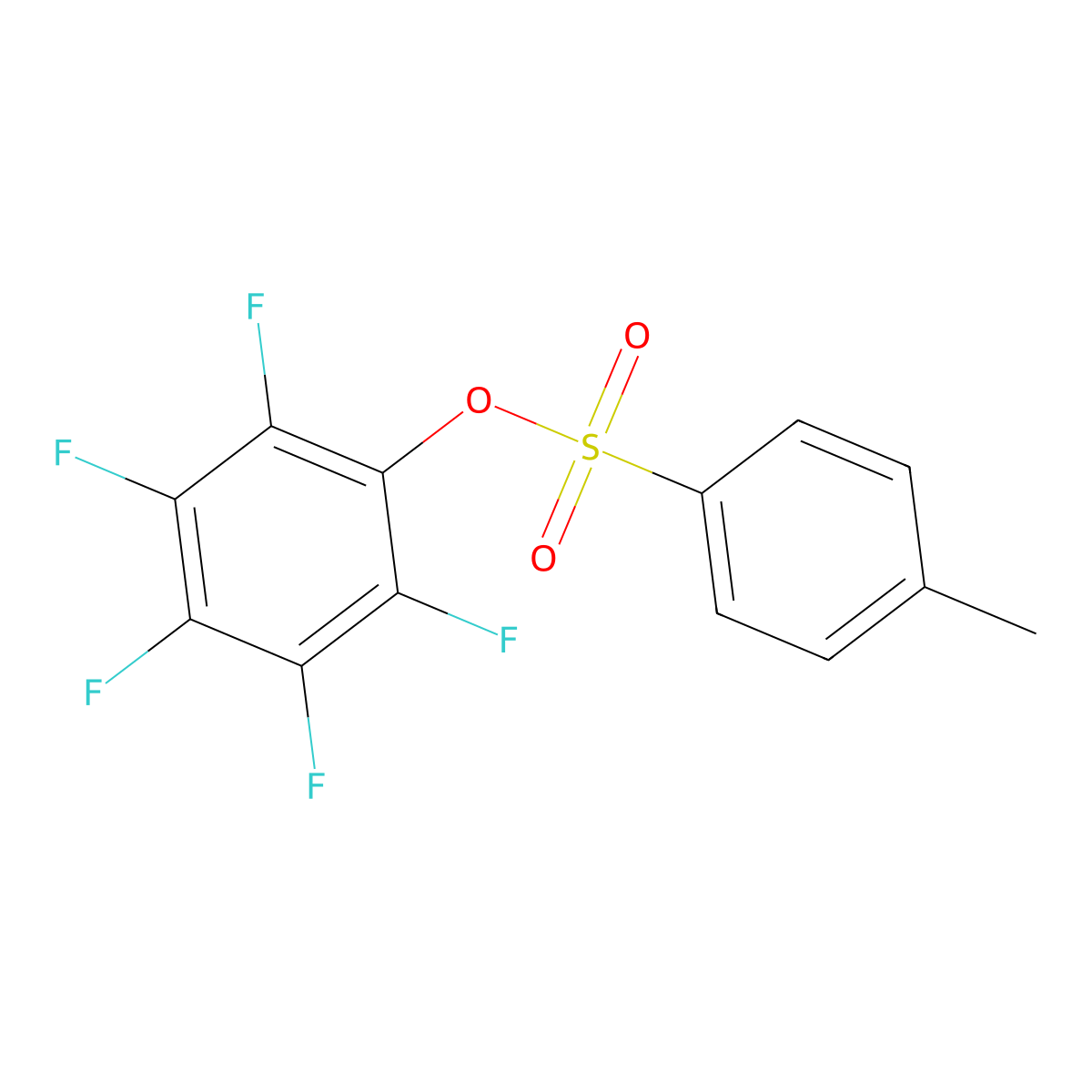 2,3,4,5,6-Pentafluorophenyl 4-methylbenzenesulfonate molecular structure, CAS 2069-36-5