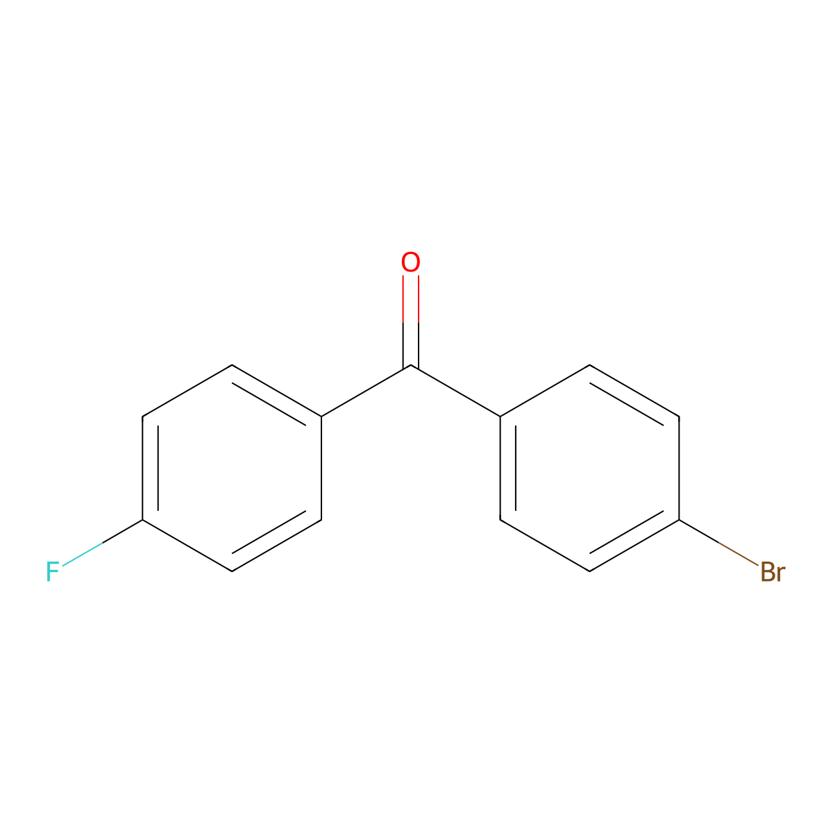 (4-Bromophenyl)(4-fluorophenyl)methanone molecular structure, CAS 2069-41-2