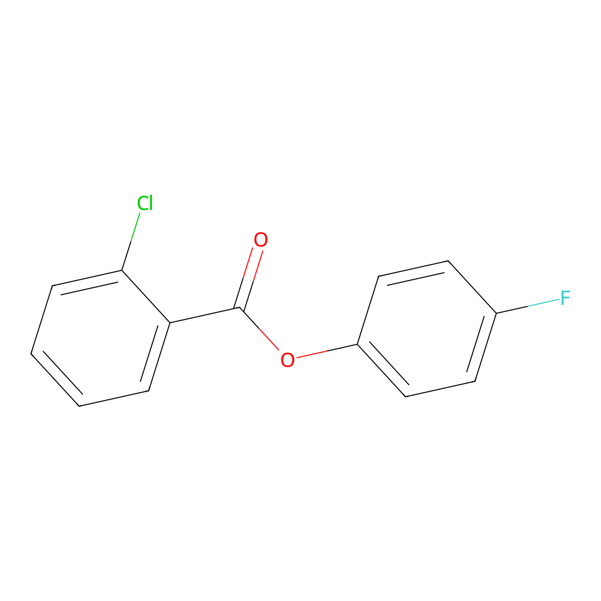 4-Fluorophenyl 2-chlorobenzoate molecular structure, CAS 2069-50-3