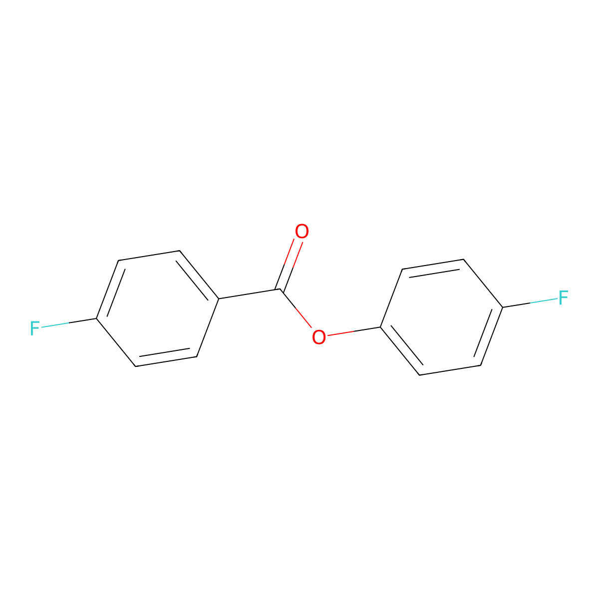 4-Fluorophenyl 4-fluorobenzoate molecular structure, CAS 2069-56-9