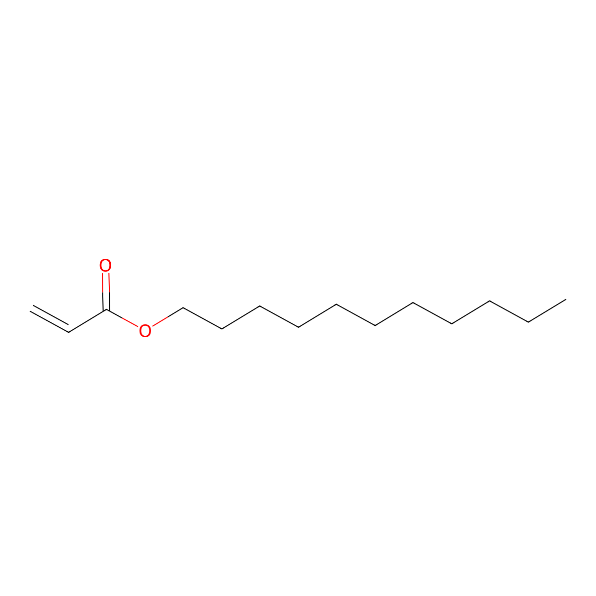 Undecyl acrylate molecular structure, CAS 20690-61-3