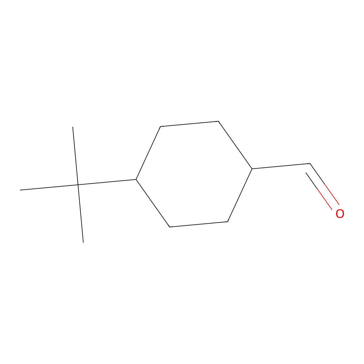 Cyclohexanecarboxaldehyde, 4-(1,1-dimethylethyl)- molecular structure, CAS 20691-52-5