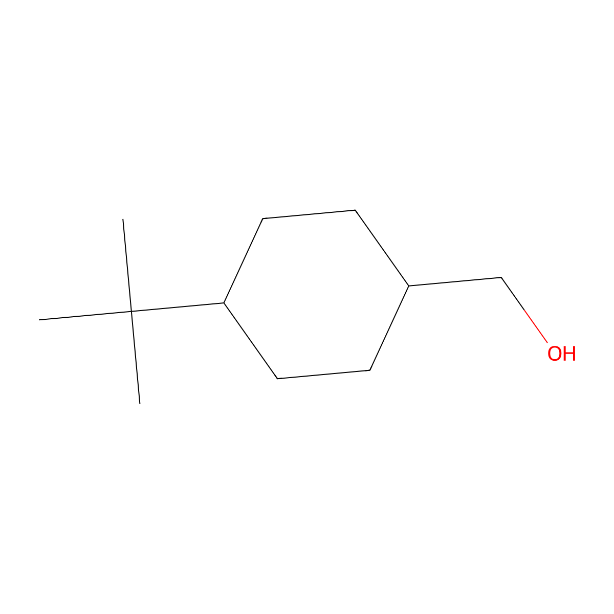 4-tert-Butylcyclohexylmethanol molecular structure, CAS 20691-53-6